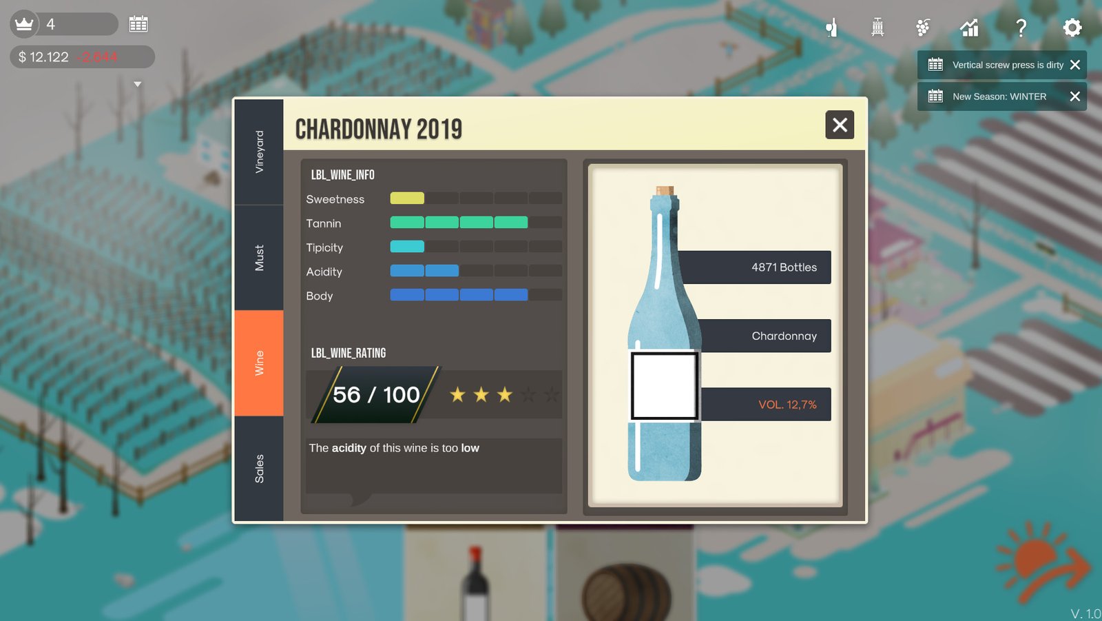 百日/Hundred Days – Winemaking Simulator(v1.2.0w3)